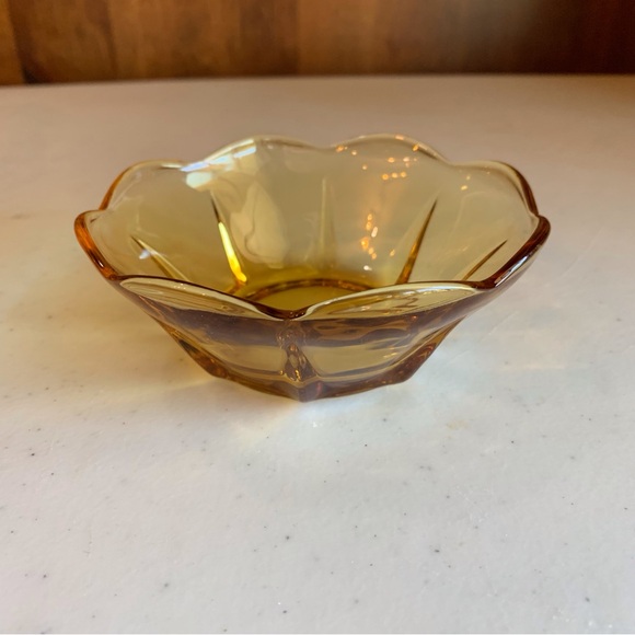 Vintage Anchor Hocking Chip and dip Set Swedish Modern in Honey Gold - Picture 4 of 7